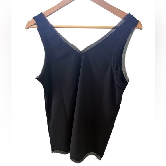 HALOGEN Black Raw Edge Tank Size Small - Picture 5 of 7